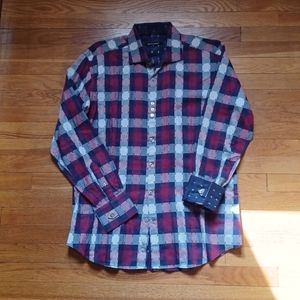 Bogosse Men's Blue/Red Plaid Dress Shirt | Size L | NWOT
